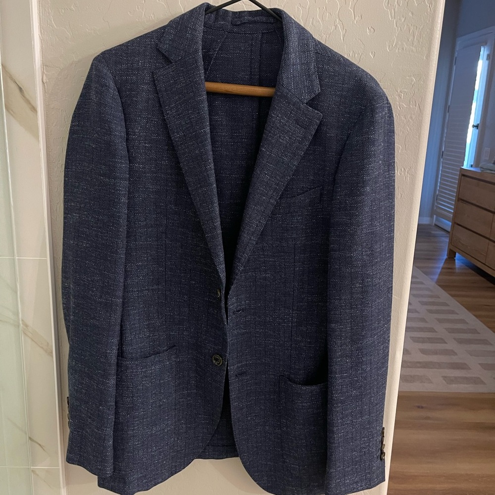Eleventy Wool Tweed Pattern Blazer (Size: 38R)